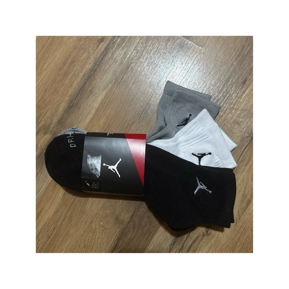 2013 Air Jordan Dri-Fit Black White Grey Vintage 546480-901 Socks